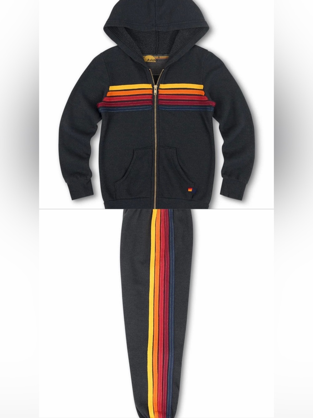 Aviator Nation Kids 5 Stripe Sweatpants/Sweatshirt Set!